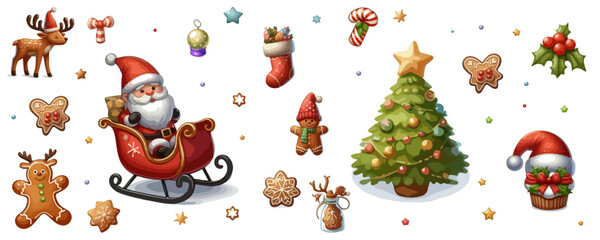 Christmas seamless pattern with a set of winter comfort elements. Festive packaging.