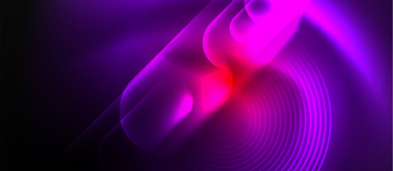 Neon magic light design. Vector Illustration For Wallpaper, Banner, Background, Card, Book Illustration, landing page