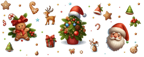 Christmas seamless pattern with a set of winter comfort elements. Festive packaging.