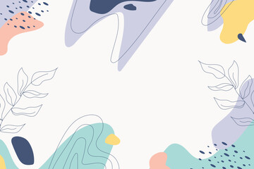 Hand drawn abstract shapes background