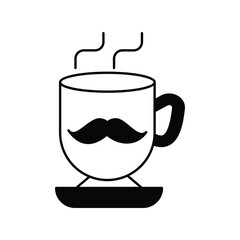 father's day icon with white background vector stock illustration