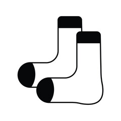 socks icon with white background vector stock illustration