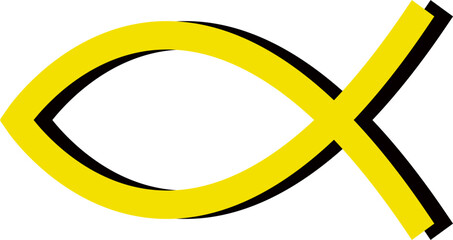 ichthys Jesus Fish sign vector image or clipart