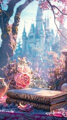 Obraz premium Fairy Tale Book | Billboard mockup | Landscape mockup