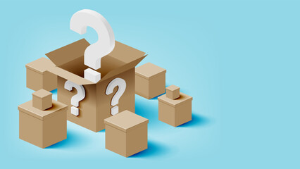 Mystery Boxes with Question Marks for Surprising Unboxing Experience