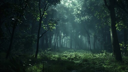 Obraz premium Dark forest wallpaper