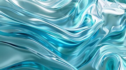 Obraz premium Wavy Glass Shapes Background. Abstract background.