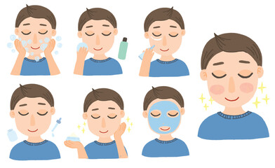 steps of men skincare routine