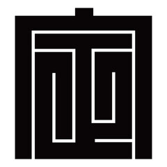 家紋です。角字という種類です。定の形です。