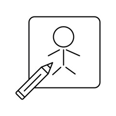 drawing icon with white background vector stock illustration