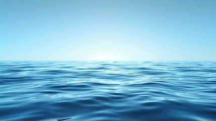 Obraz premium Tranquil blue water backdrop with gradient and space for text