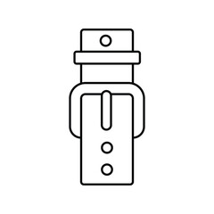 belt icon with white background vector stock illustration