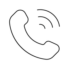 phone call icon with white background vector stock illustration