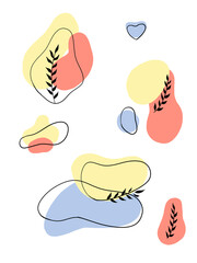  set of yellow abstract elements