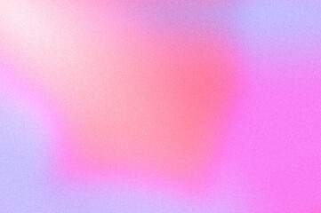Abstract pastel background. Gradient pattern. Pink purple orange. Rough texture. Noise grain. Banner backdrop design element. Web header poster wallpaper illustration.