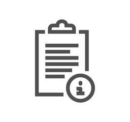 Clipboard related icon outline and linear vector.
