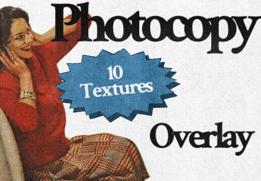10 Scanned Paper Texture Photocopier Overlay Effect