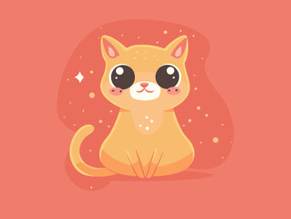 cute cat animal kawaii character icon vector illustration design icon