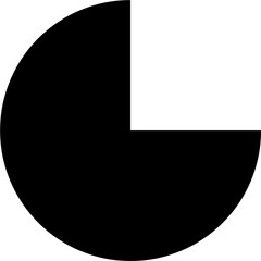 Flat black silhouette geometric shapes