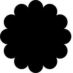 Flat black silhouette geometric shapes