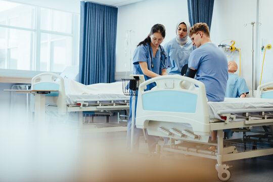 Future healthcare professionals: Medical students collaborating in blood pressure training