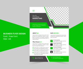 Business Flyer Design Template With Geometric shape Abstract Colorful concepts