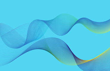 Abstract innovation curve line background. data wave flow network technology.blue cyberspace wallpaper