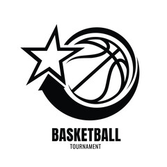 Basketball ball icon. Illustration in flat style. Vector