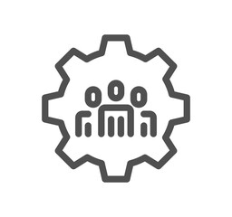 Social policy related icon outline and linear vector.
