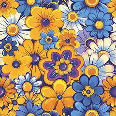 Hand-drawn Floral Pattern Vector | Seamless Flower Ornament Design | Perfect for Wrapping Paper, Wallpaper, Fabric Print