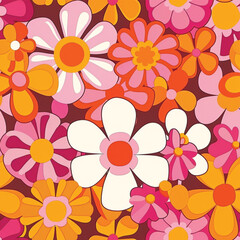 Adobe Illustrator ArtwHand-drawn Floral Pattern Vector | Seamless Flower Ornament Design | Perfect for Wrapping Paper, Wallpaper, Fabric Printork