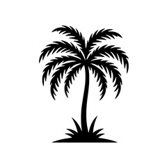 palm tree vector silhouette illustration isolated