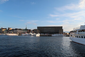Evening walk in Stockholm in the summer