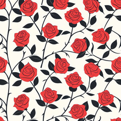 Hand-drawn Floral Pattern Vector | Seamless Flower Ornament Design | Perfect for Wrapping Paper, Wallpaper, Fabric Print