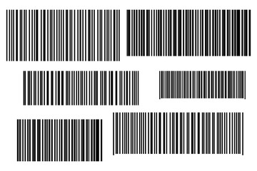 Fake Barcode set vector illustration.