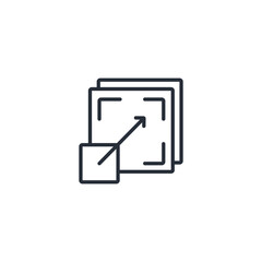 scalability icon. vector.Editable stroke.linear style sign for use web design,logo.Symbol illustration.