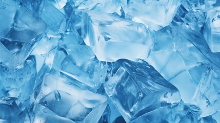 Obraz premium Ice cubes. Close-up. Ice cubes light blue background
