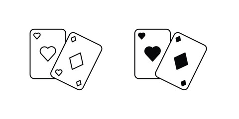 poker card icon with white background vector stock illustration