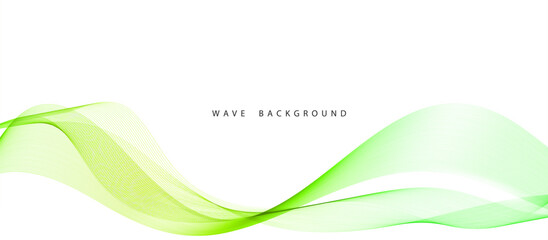 Smooth stylish abstract green wave background