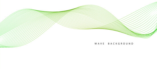 Abstract stylish green wave background