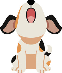 Cartoon character cute dog for design.