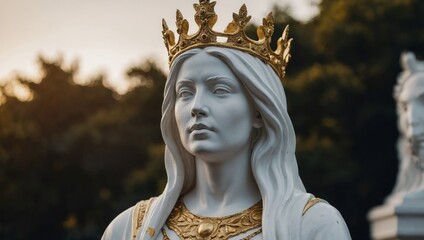 Obraz premium marble statue of a woman with a crown