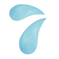 water drop,cartoon watercolor 