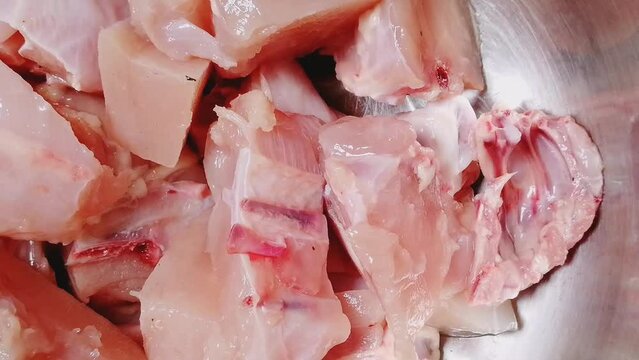 Bresse chicken meat is the most testier in the world. Different parts of chicken ready to cook delicious and famous recipe like peri-peri, butter chicken, fried, Pollo al acuyo, Karaage, Ayam goreng