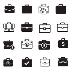 briefcase icon set