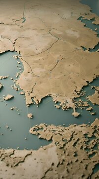 A map is an image of the earth's surface displayed on a flat plane at a certain scale