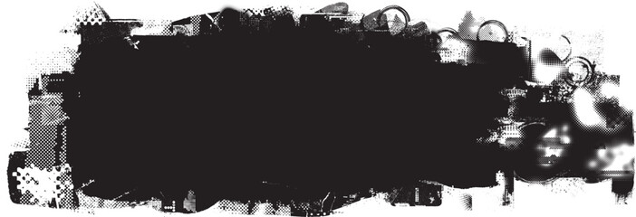 Glitch distorted grange shape . Noise grungy logo . Trendy defect error shapes . Glitched frame .Grunge textured . Distressed effect .Vector shapes