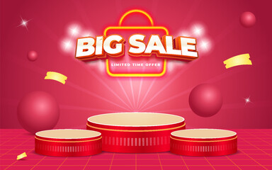 Big sale promotion event horizontal banner