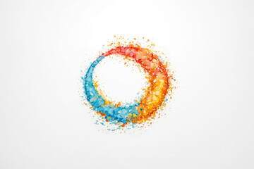 Fototapeta premium Abstract Watercolor Circle
