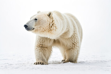 Fototapeta premium Polar Bear Standing in Snow